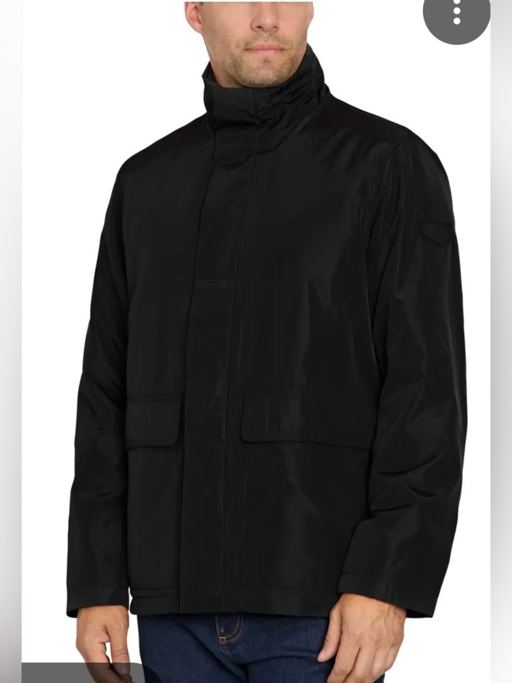 NWT Sam Edelman Black Water Resistant Lightly lined hooded jacket - Sz L